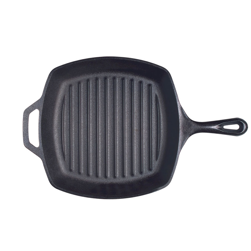 LODGE 10.5 Inch Square Cast Iron Grill Pan