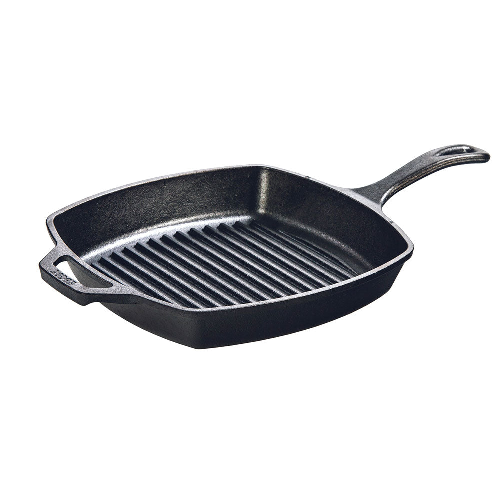 LODGE 10.5 Inch Square Cast Iron Grill Pan