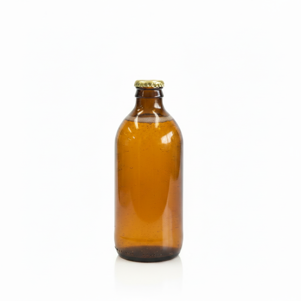MORGAN'S Glass Amber Crown Top Bottles 330ml 12 Pack