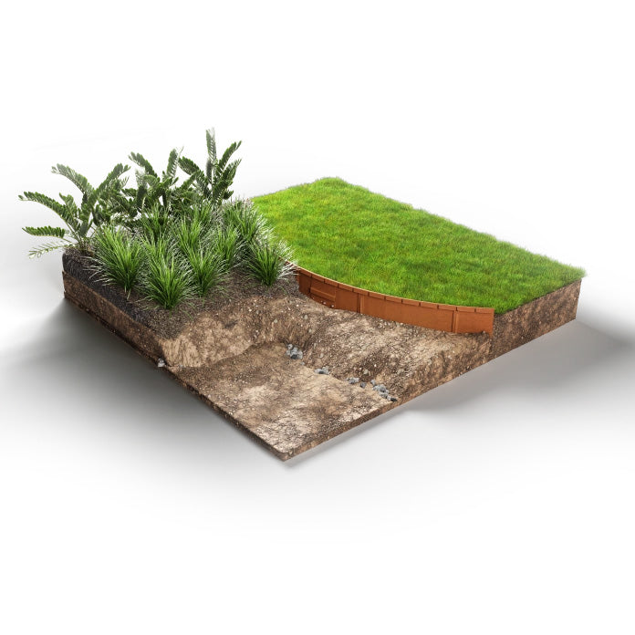 STRAIGHTCURVE Flexline Edging - Weathering Steel - 100mm