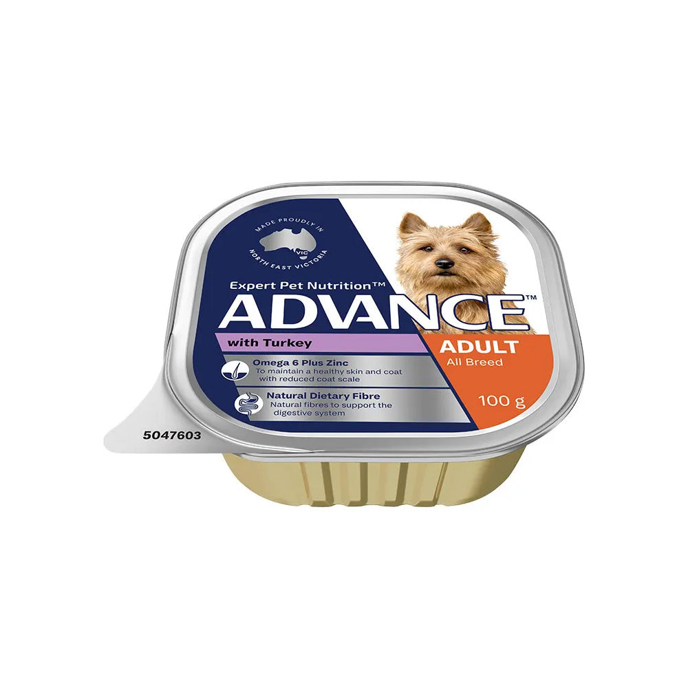 ADVANCE Adult All Breed Turkey Trays Wet Dog Food
