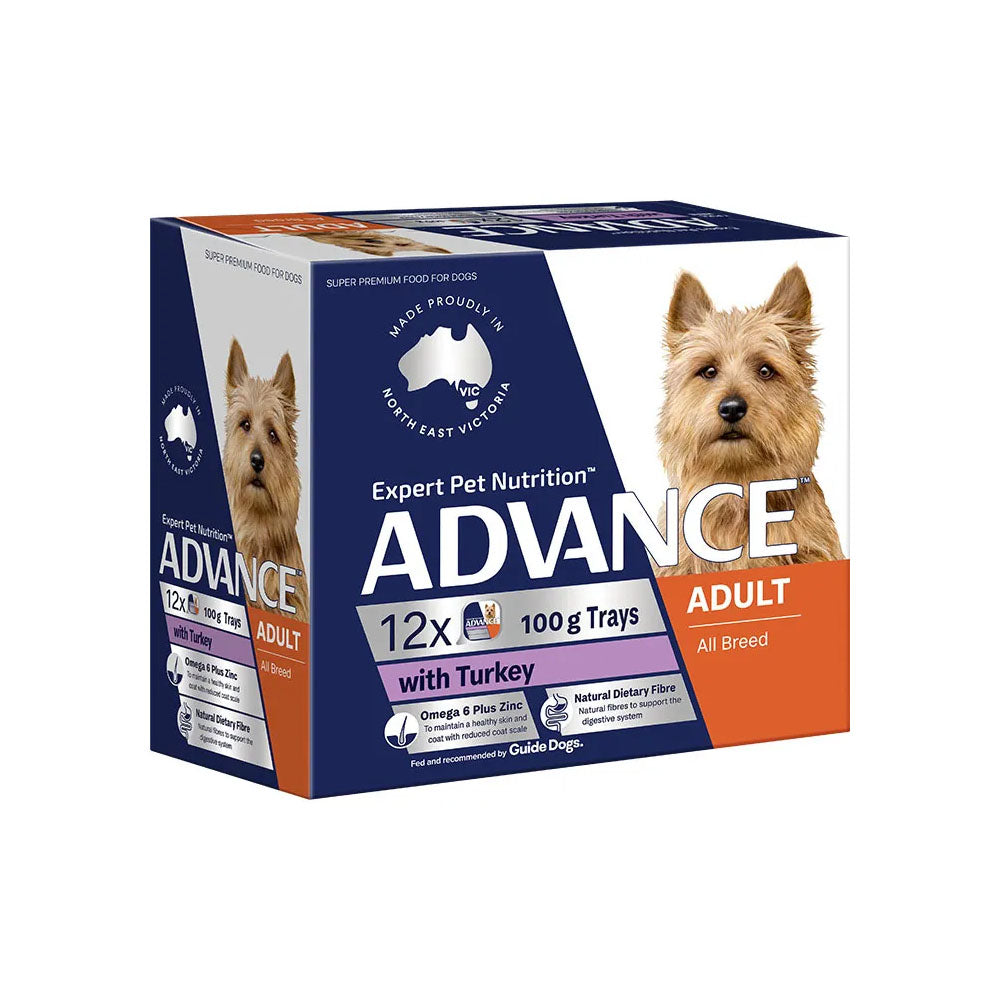 ADVANCE Adult All Breed Turkey Trays Wet Dog Food