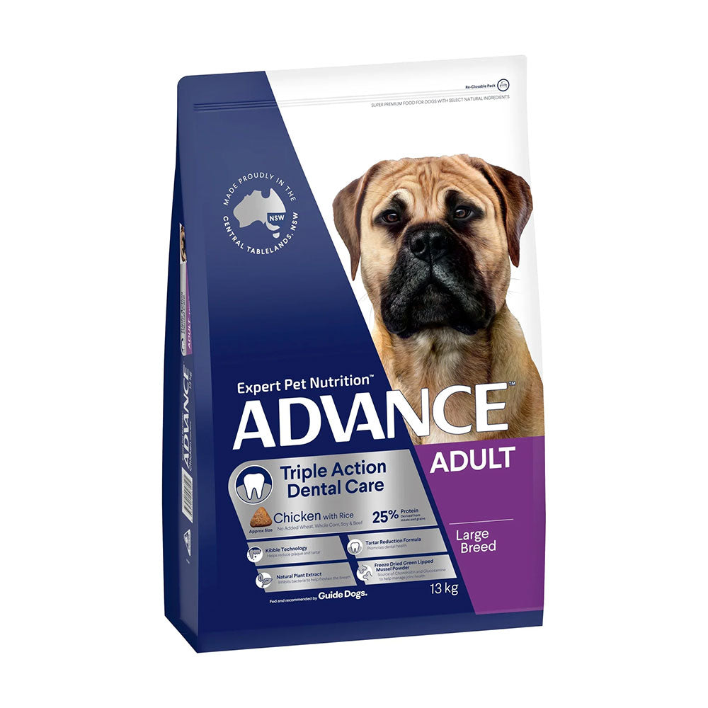 ADVANCE Dental Care Triple Action Adult Large Breed Chicken with Rice Dry Dog Food