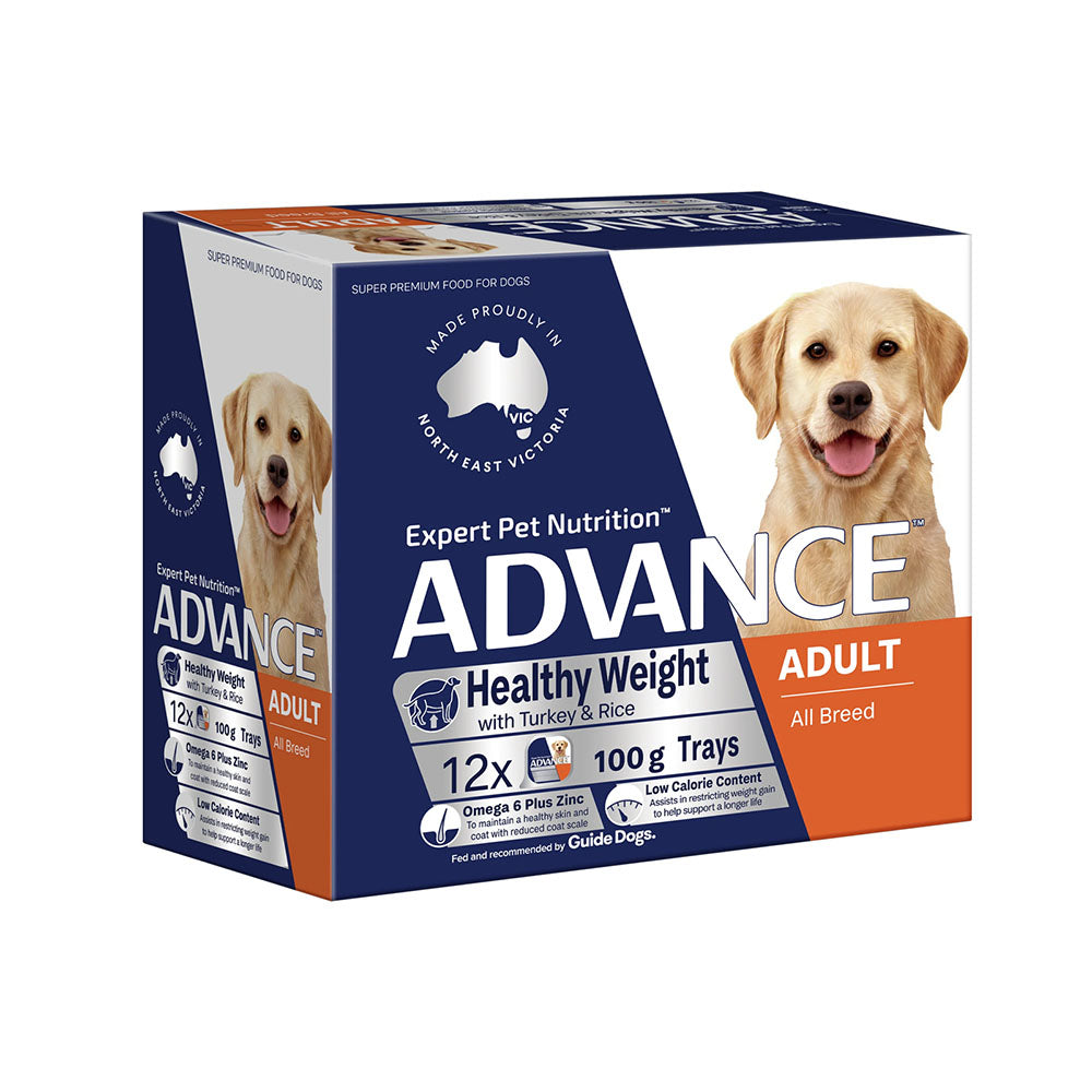 ADVANCE Healthy Weight Adult All Breed Turkey with Rice Trays Wet Dog Food