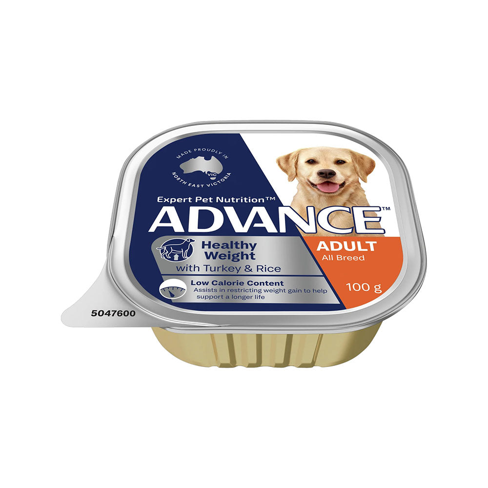 ADVANCE Healthy Weight Adult All Breed Turkey with Rice Trays Wet Dog Food