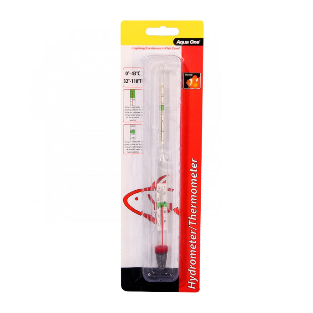AQUA ONE Hydrometer with Glass Thermometer