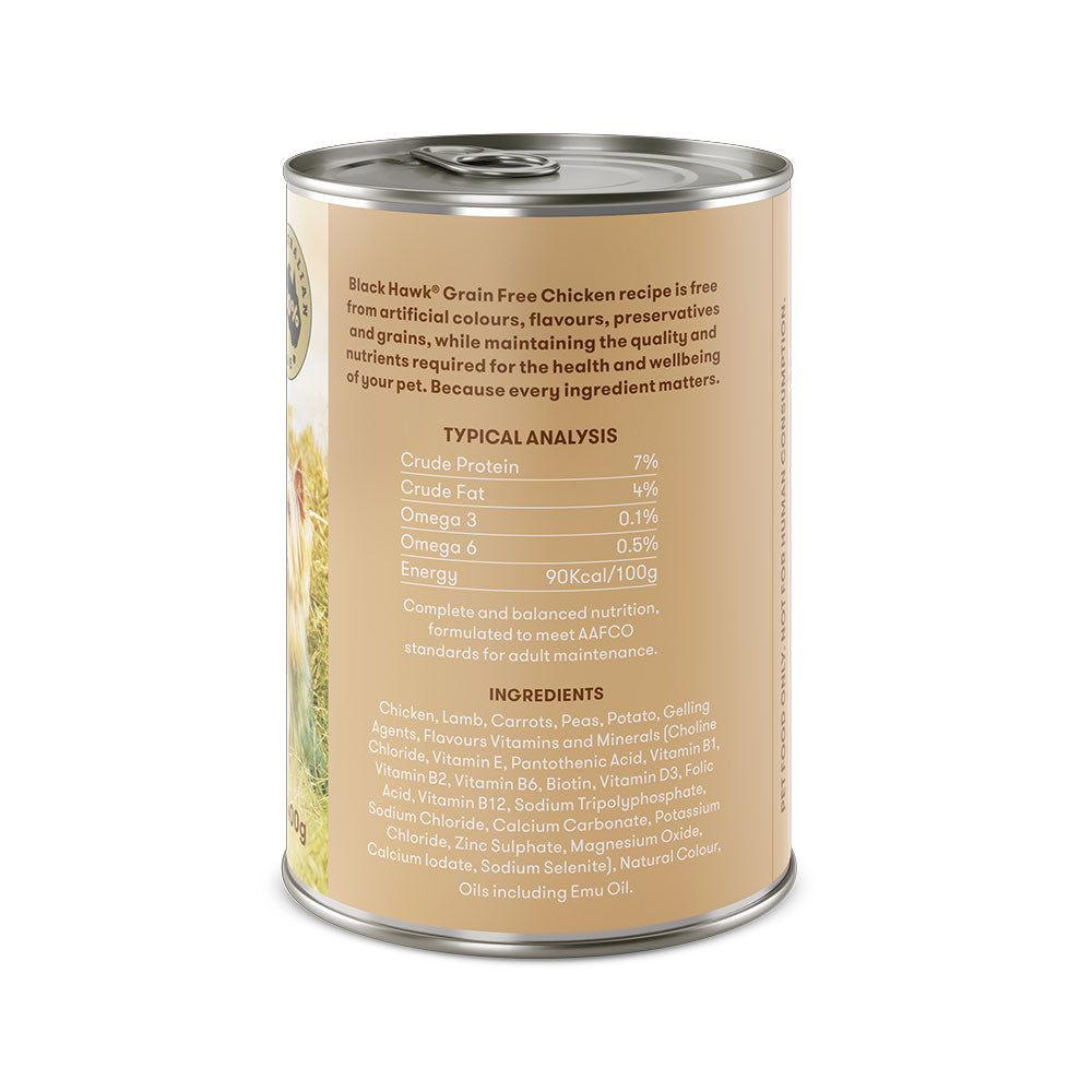 BLACK HAWK Grain Free Chicken Wet Adult Dog Food