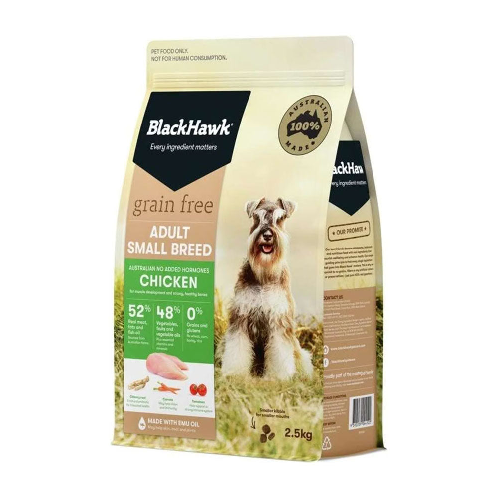 BLACK HAWK Grain Free Adult Small Breed Chicken - 2.5kg