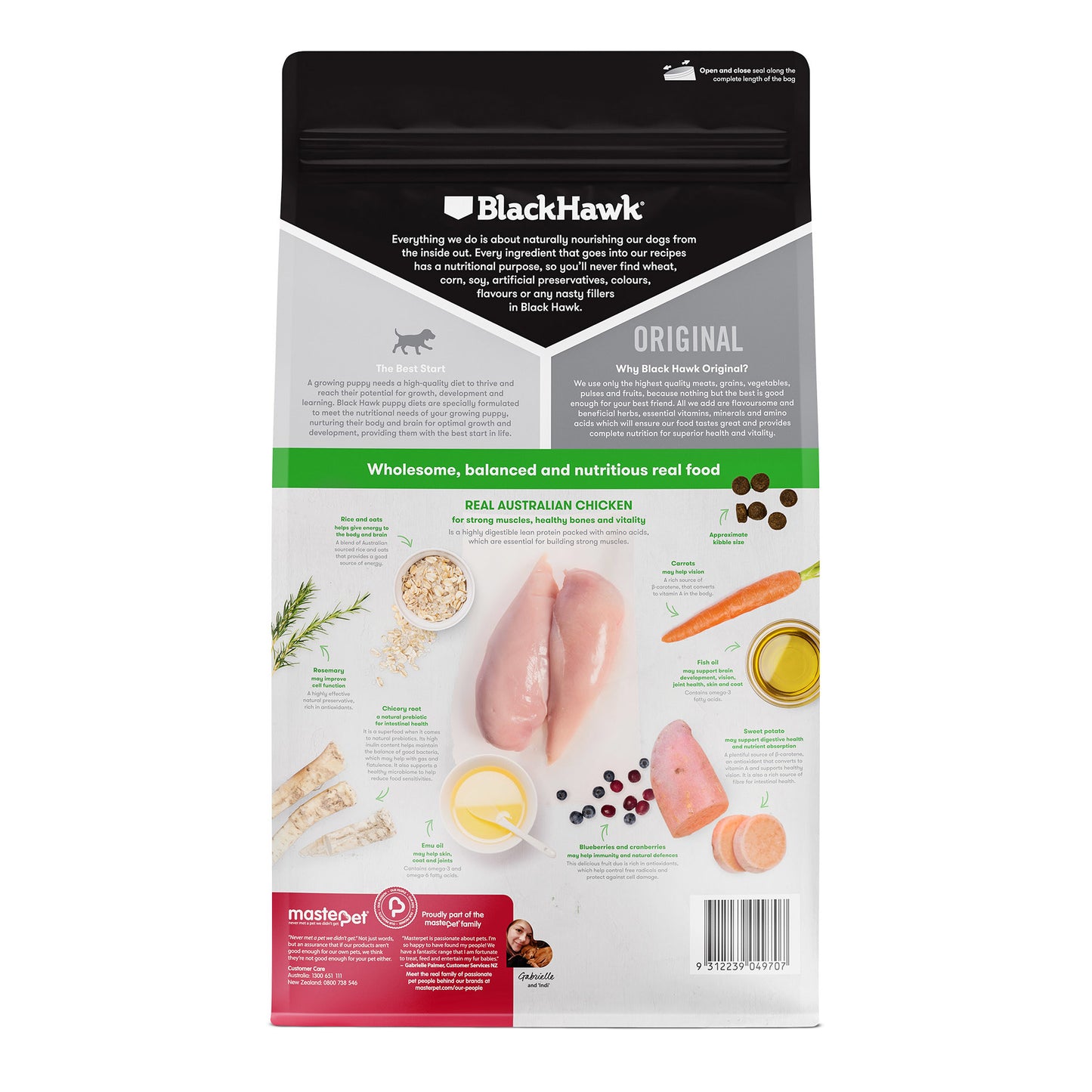 BLACK HAWK Original Puppy Small Breed Chicken & Rice