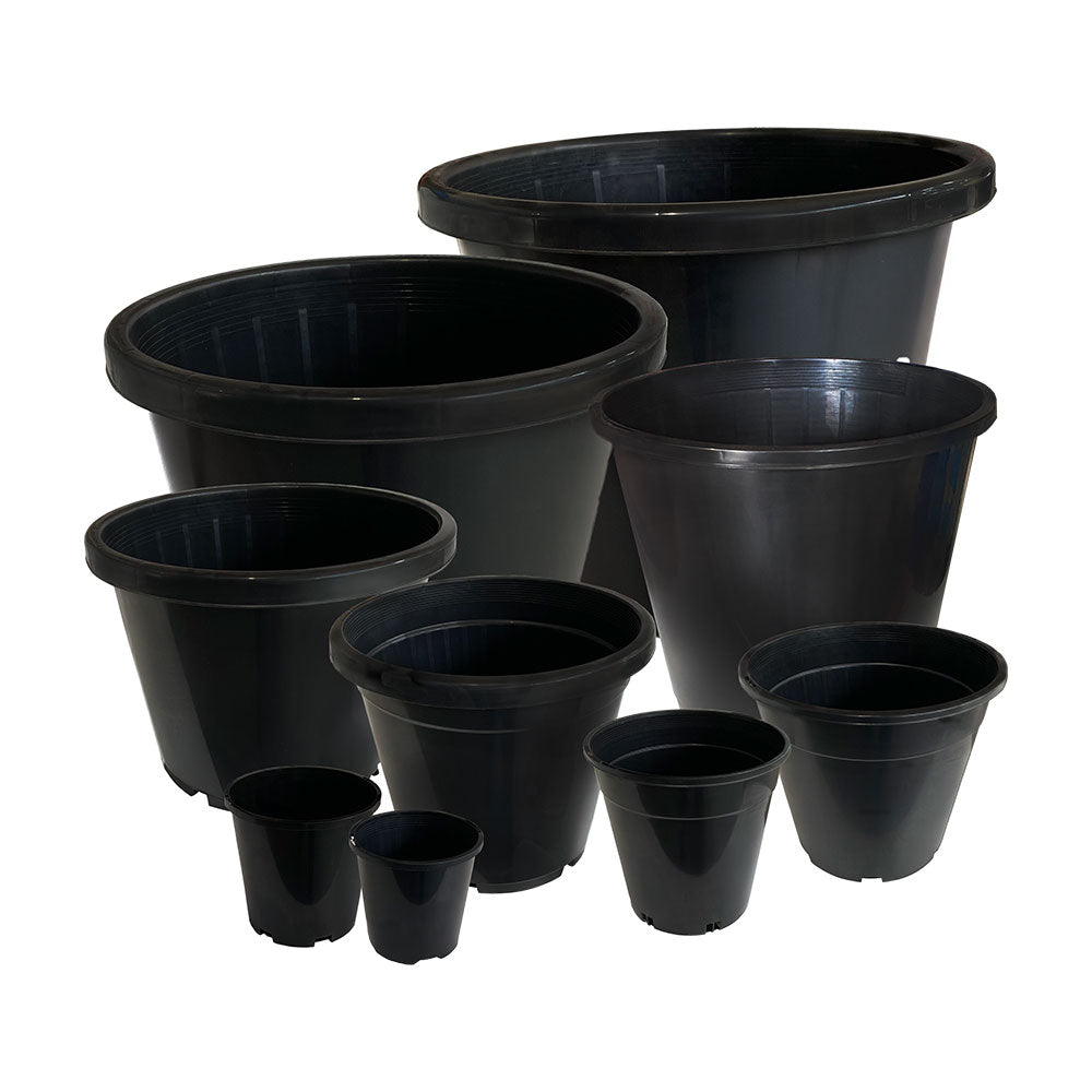 RYSET Black Plastic Pots