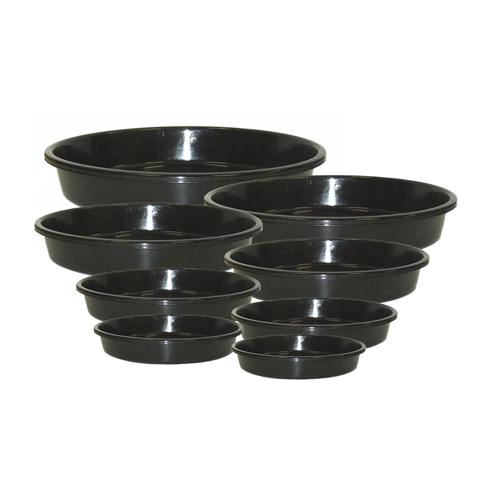 RYSET Black Plastic Saucers