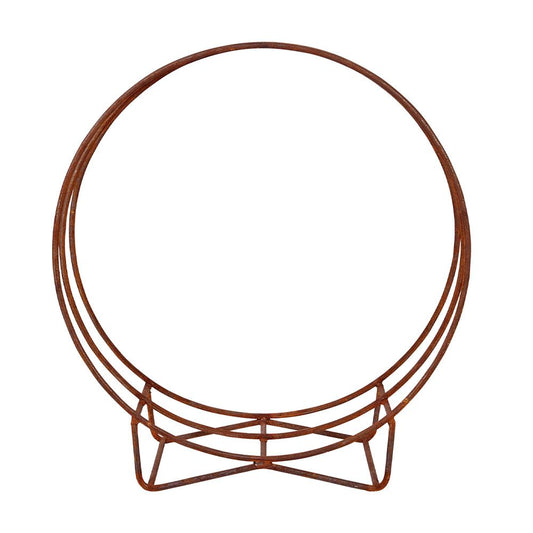 Corten Steel Circle Firewood Rack