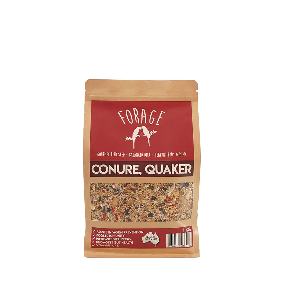 FORAGE GOURMET BIRD SEED Conure & Quaker Specialty Blend