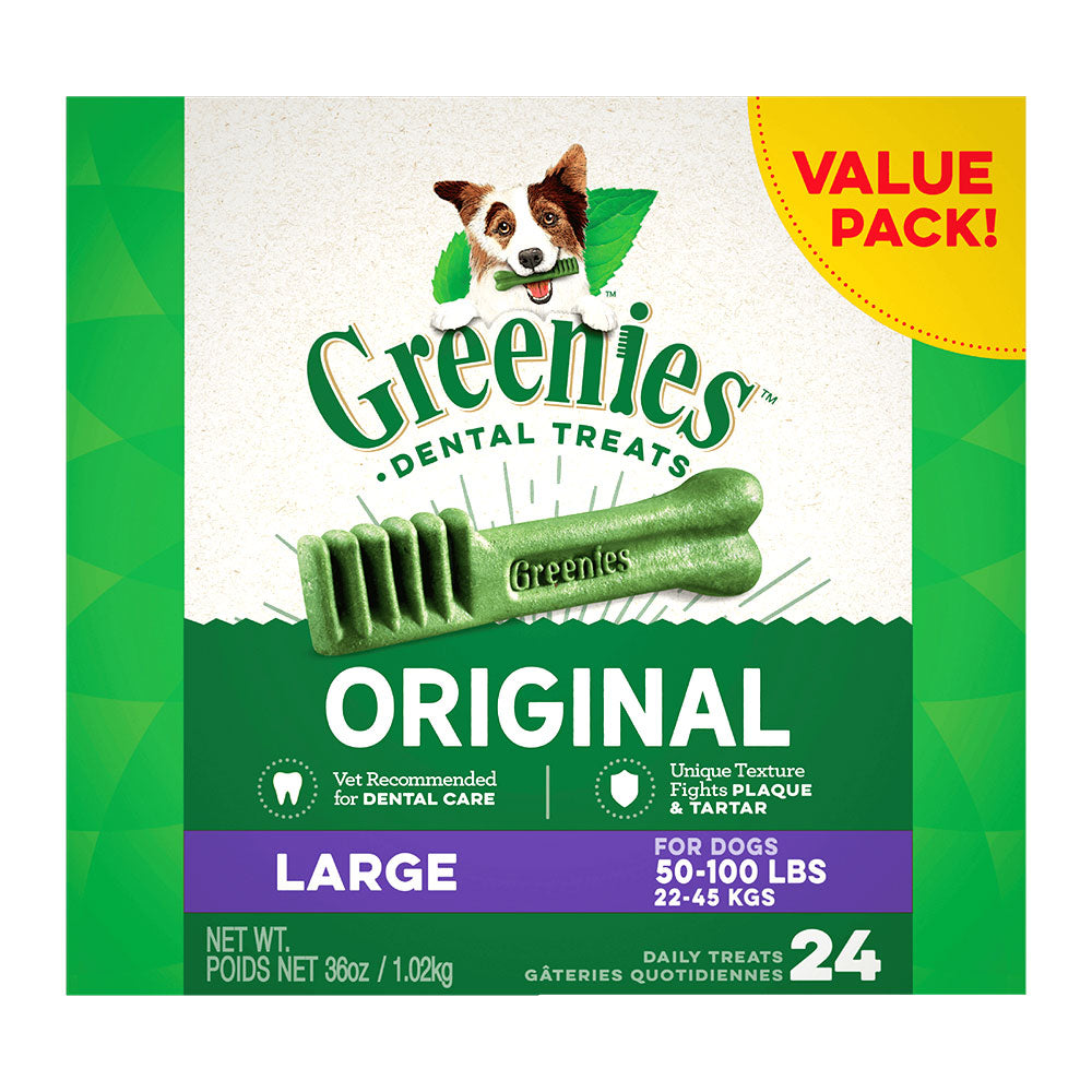 GREENIES Original Large Dental Dog Treats For Dogs 22 - 45 kgs