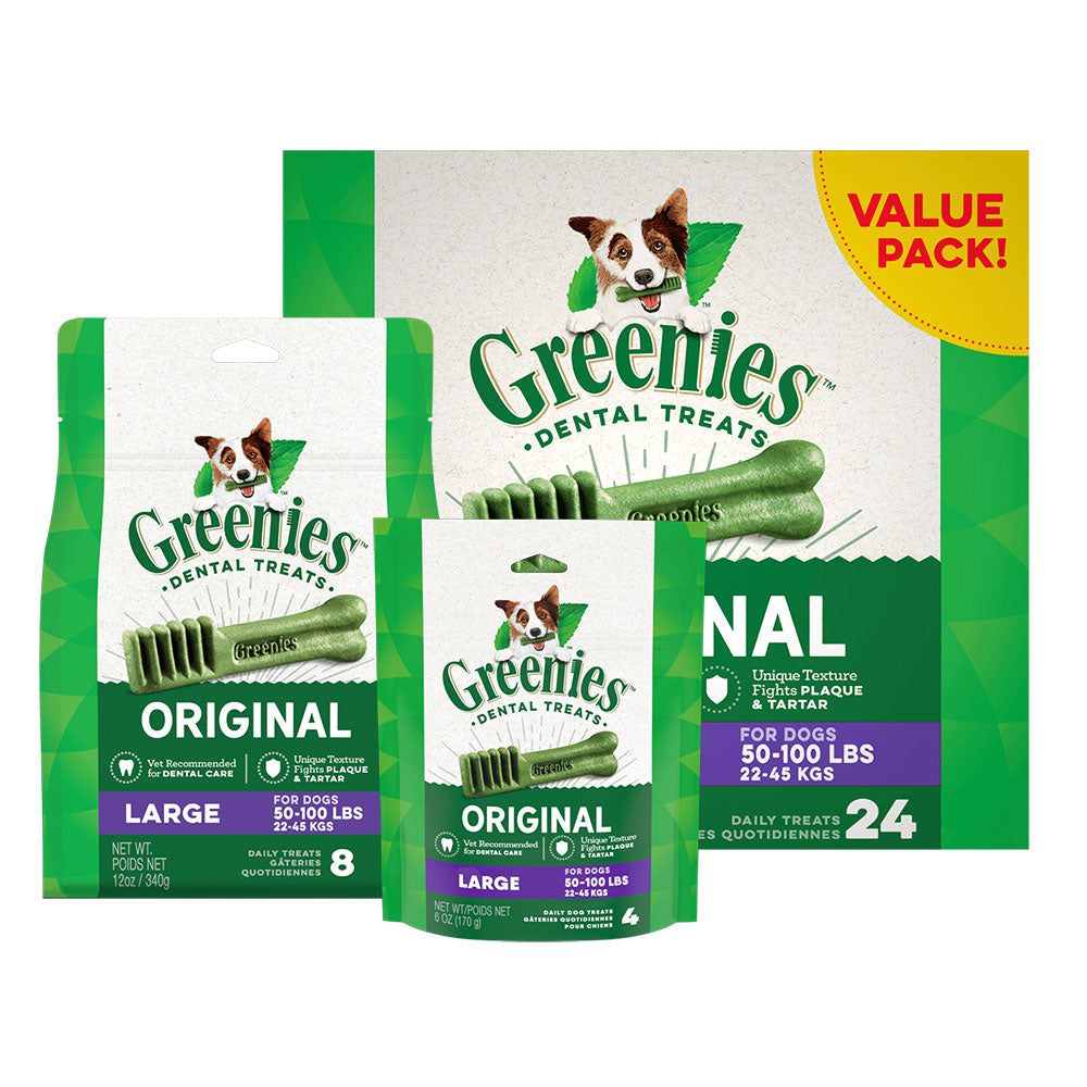 GREENIES Original Large Dental Dog Treats For Dogs 22 - 45 kgs