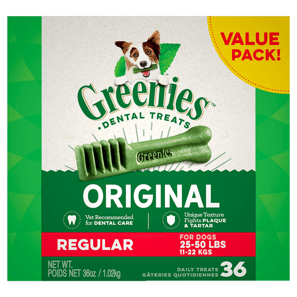 GREENIES Original Regular Dental Dog Treats For Dogs 11 - 22 kgs