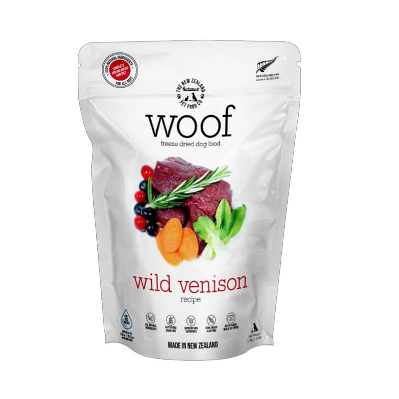 THE NEW ZEALAND NATURAL PET FOOD CO Woof Wild Venison Freeze Dried Dog Food