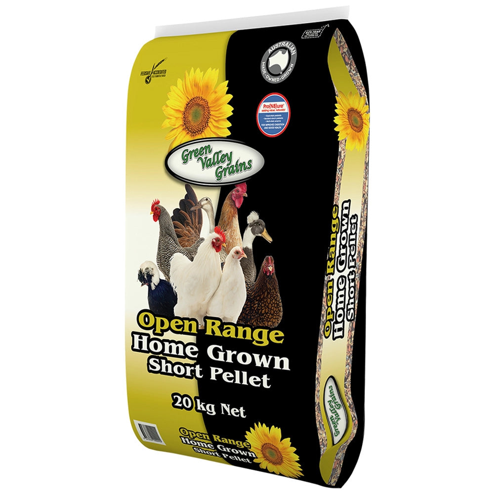 GREEN VALLEY GRAINS Open Range Home Grown Short Pellet