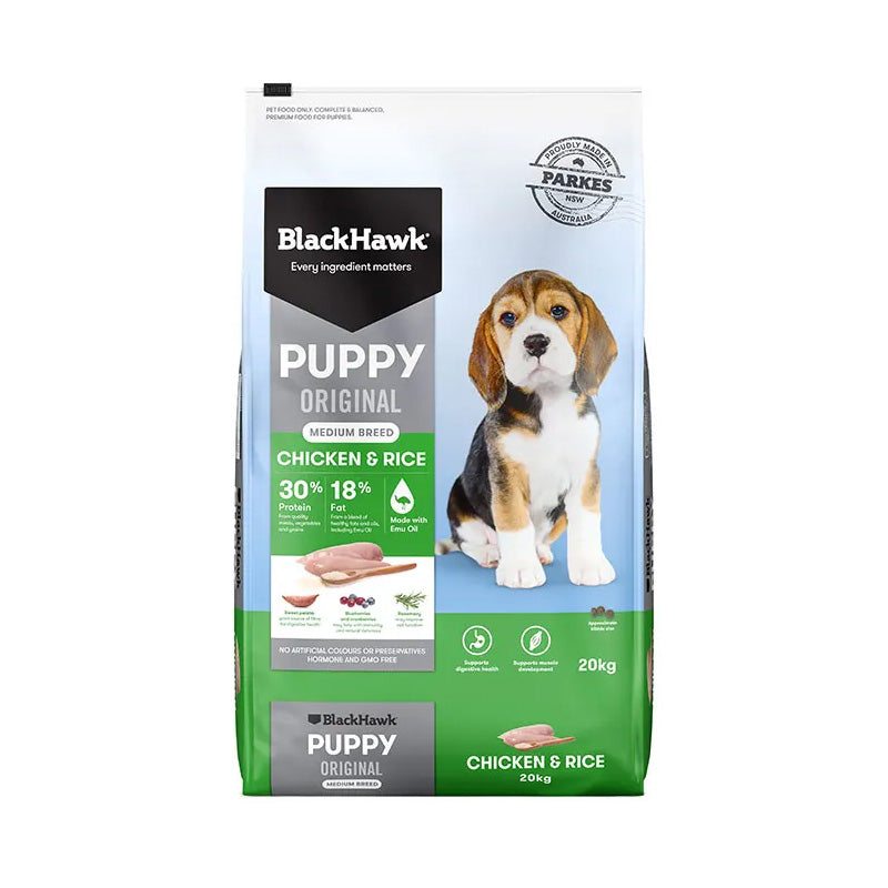 BLACK HAWK Original Puppy Medium Breed Chicken & Rice