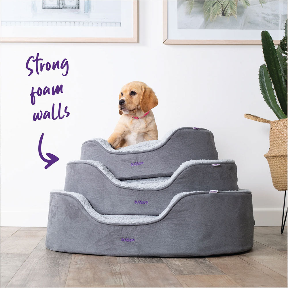 KAZOO Manhattan Bed - Grey & White