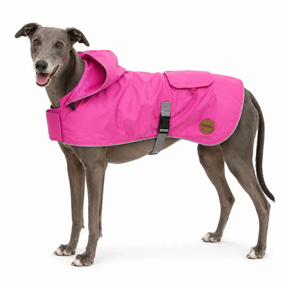 KAZOO Rainy Days Pink Waterproof Dog Raincoat