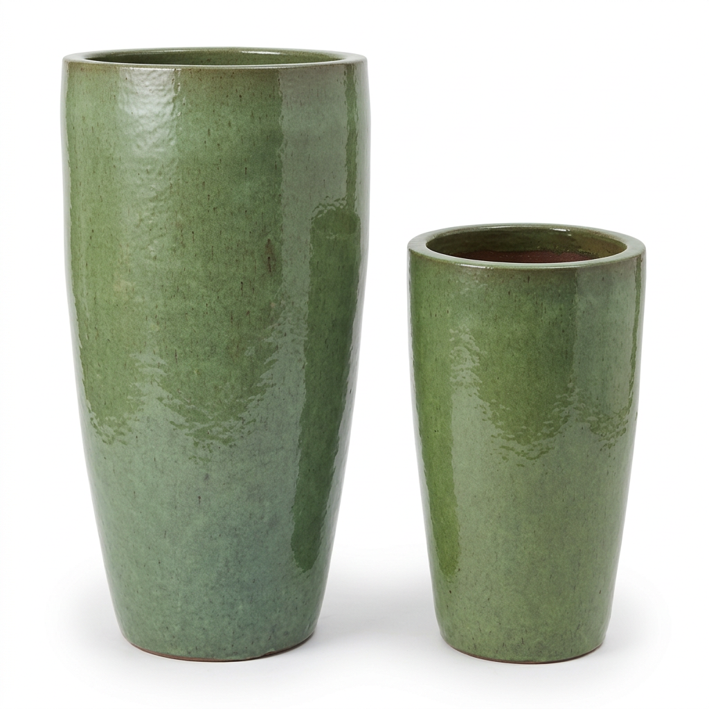 Lam Thanh Matcha Glazed Terracotta Garden Pot