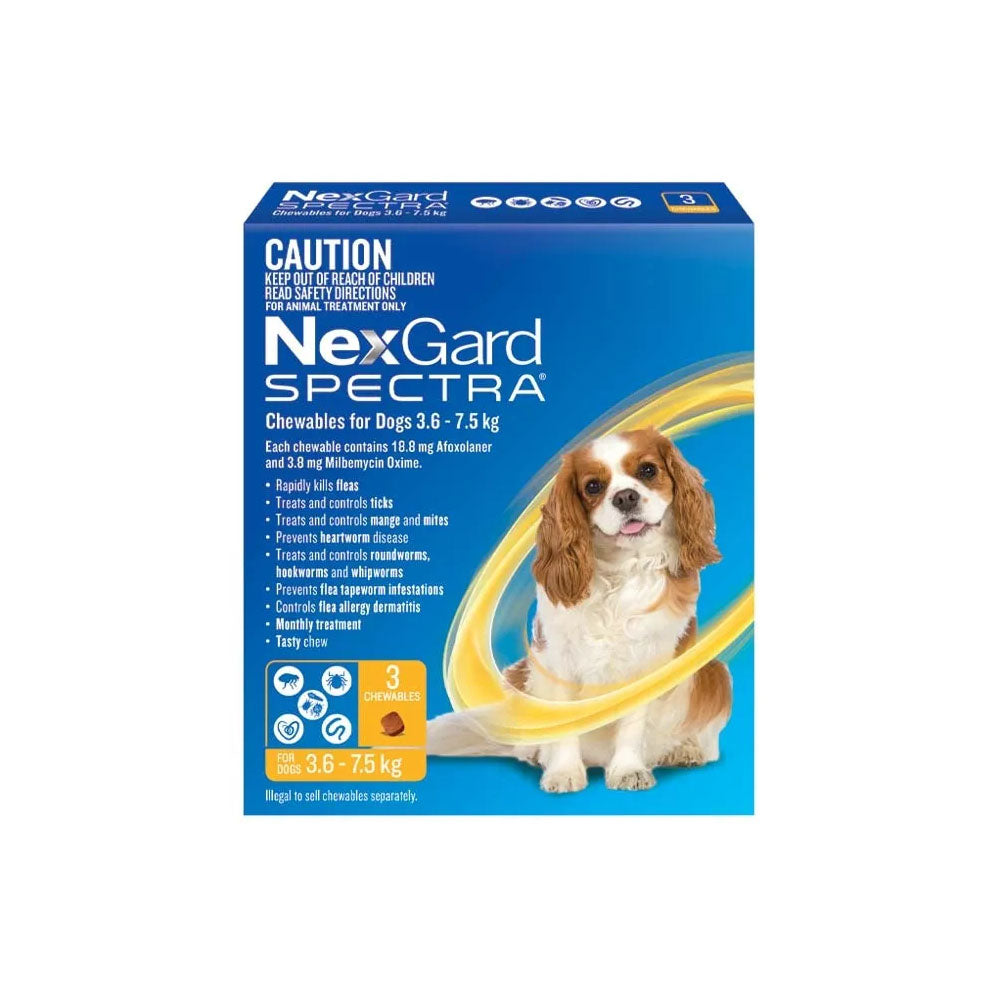 NEXGARD SPECTRA For Dogs - 3.6 to 7.5kg