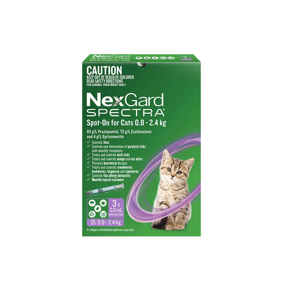 NEXGARD SPECTRA Spot-On For Cats 0.8 - 2.4kg