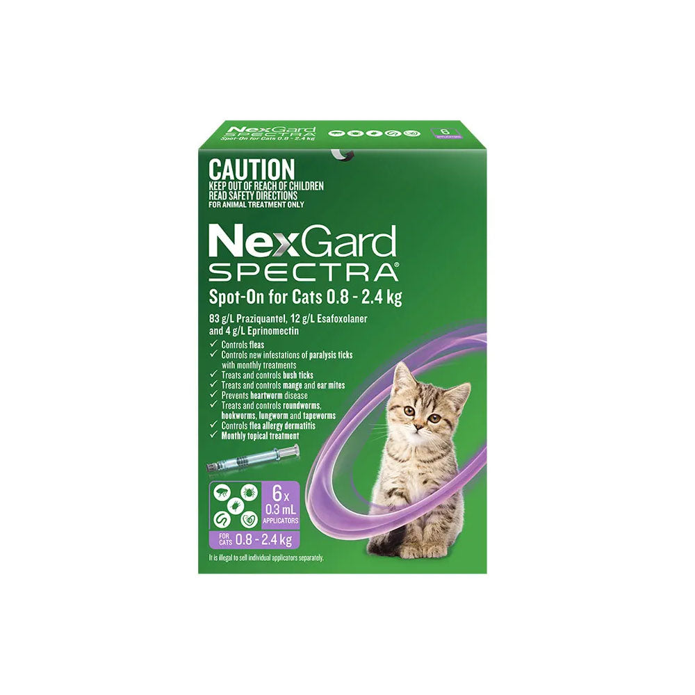 NEXGARD SPECTRA Spot-On For Cats 0.8 - 2.4kg