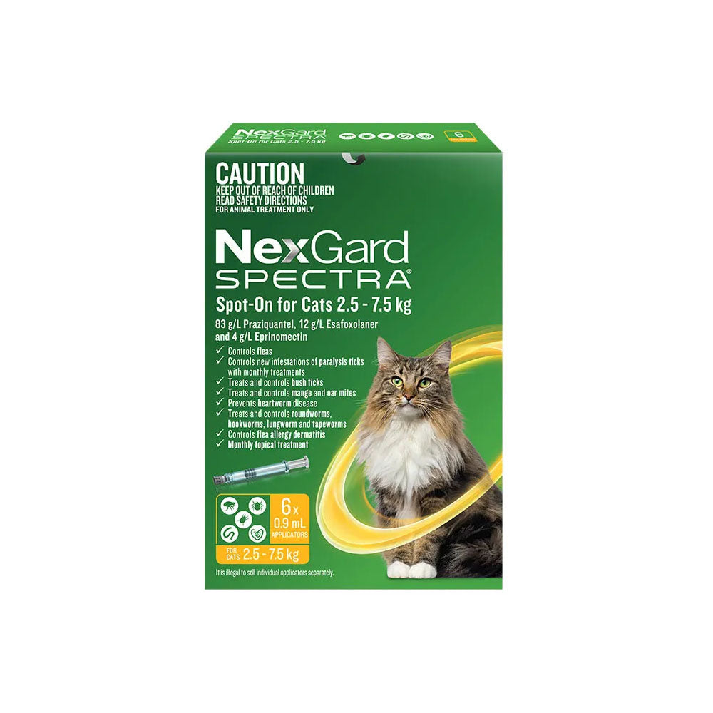 NEXGARD SPECTRA Spot-On For Cats 2.5 - 7.5kg