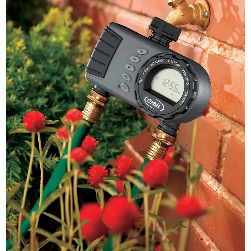 ORBIT 1 Dial 2 Port/Outlet Hose Tap Timer