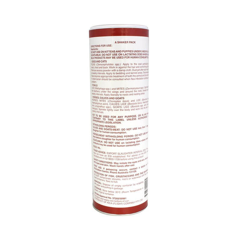 INCA Pestene Insect Powder for Fowls, Dogs, Cats, Horses and Goats