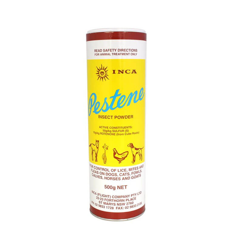 INCA Pestene Insect Powder for Fowls, Dogs, Cats, Horses and Goats