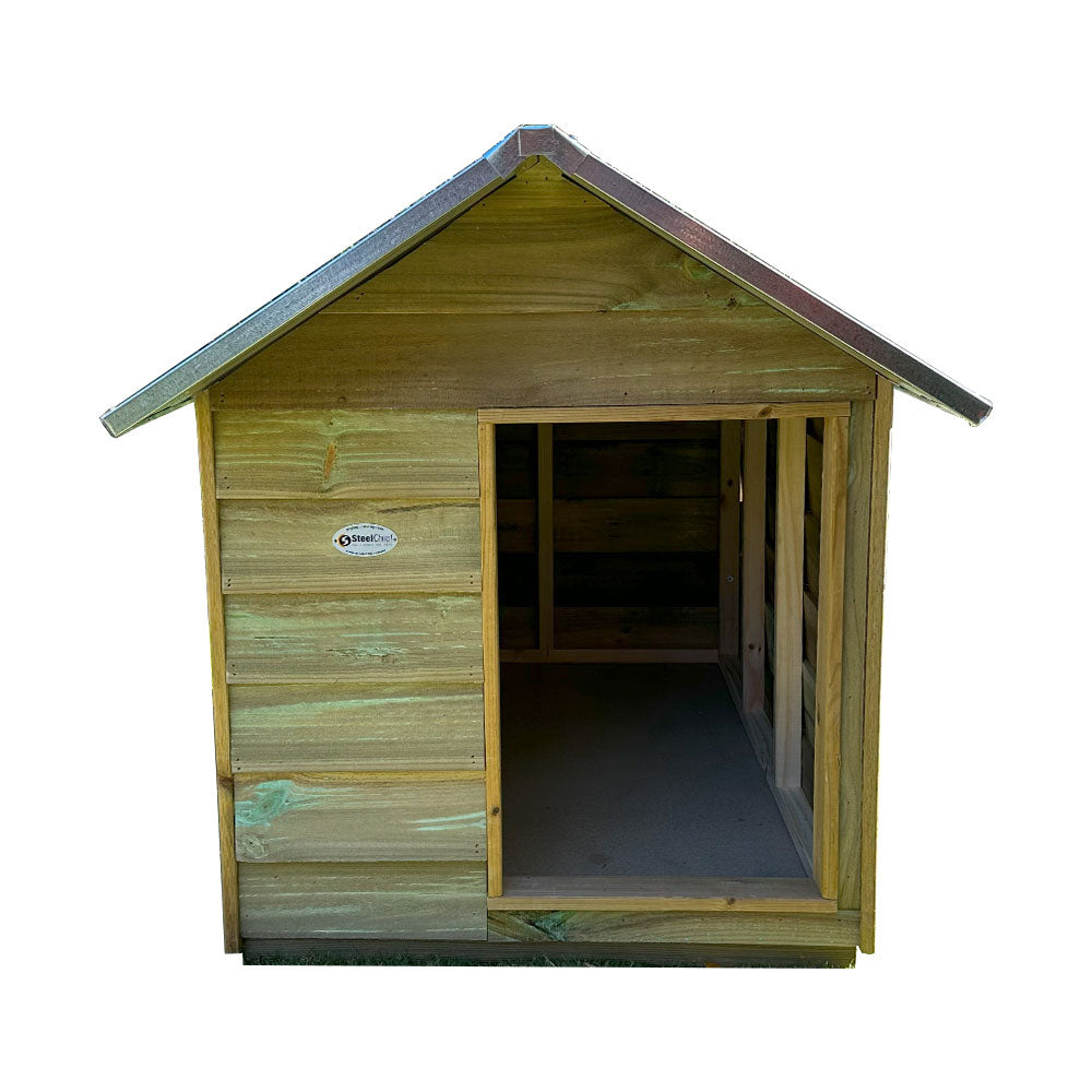 STEEL CHIEF Timber Dog Kennel (Gable Roof)
