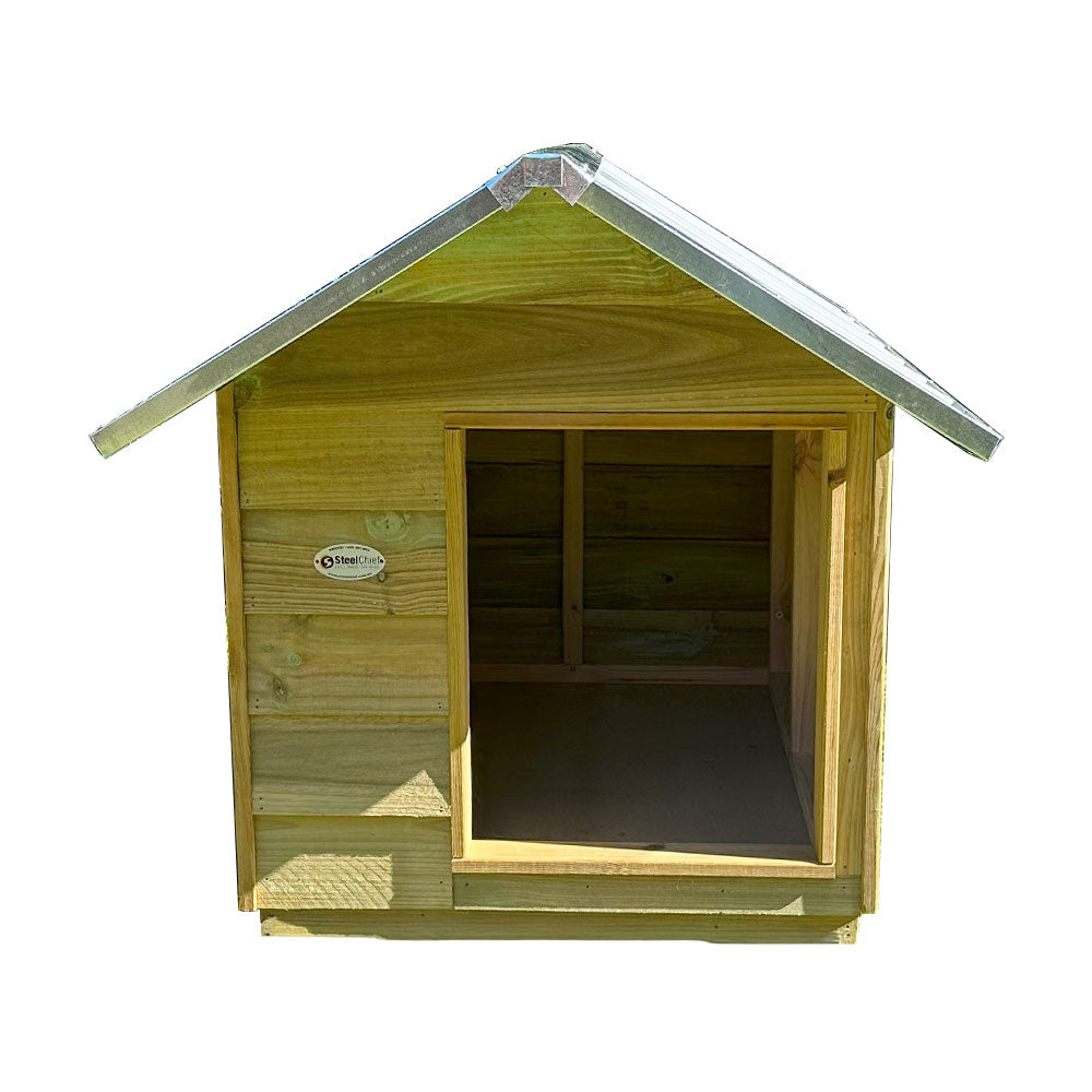 STEEL CHIEF Timber Dog Kennel (Gable Roof)