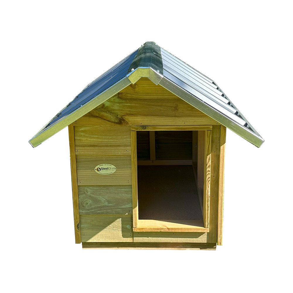 STEEL CHIEF Timber Dog Kennel (Gable Roof)