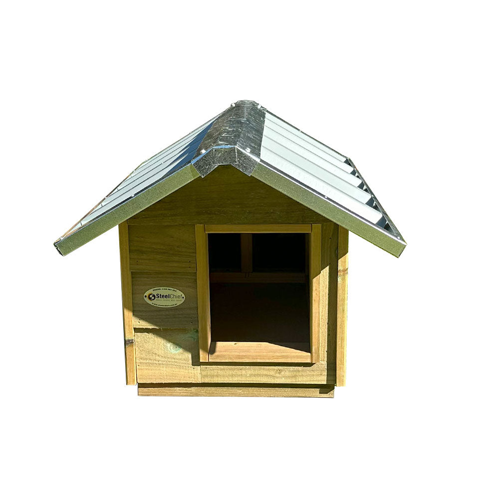 STEEL CHIEF Timber Dog Kennel (Gable Roof)