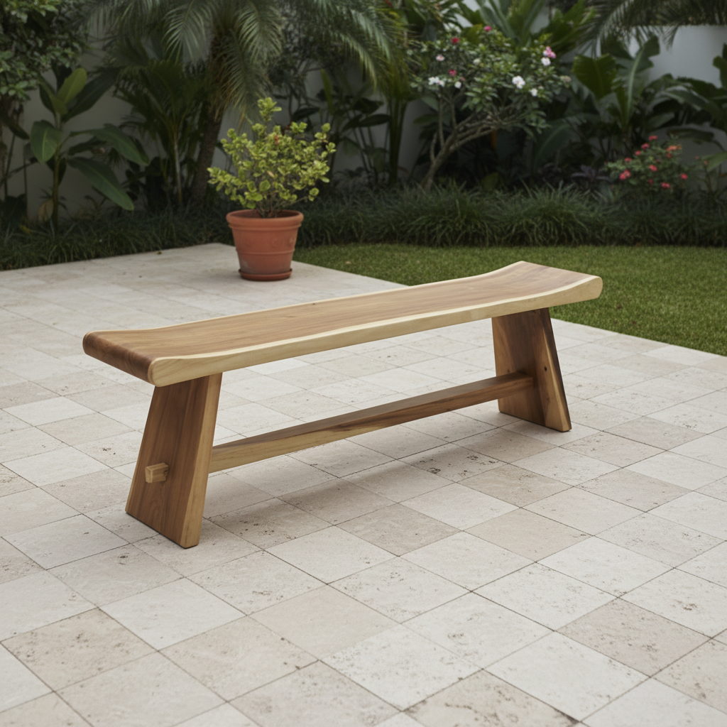 Suar Curved Bench