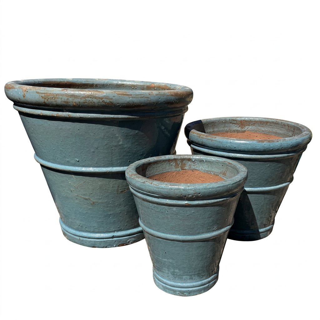 Terracotta Works Citrus Pot Glazed Terracotta Pot Dynasty Green