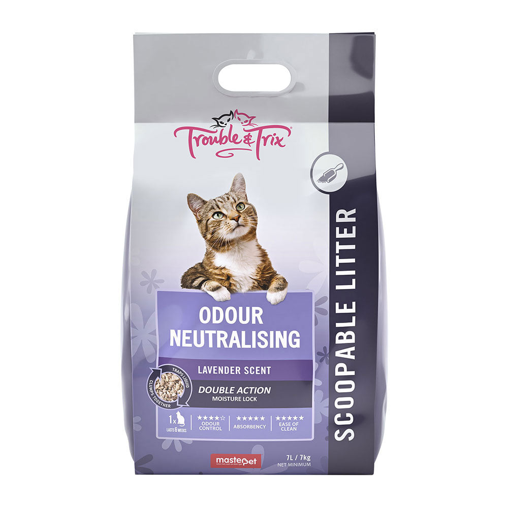 TROUBLE & TRIX Clumping Cat Litter - Lavender Scent