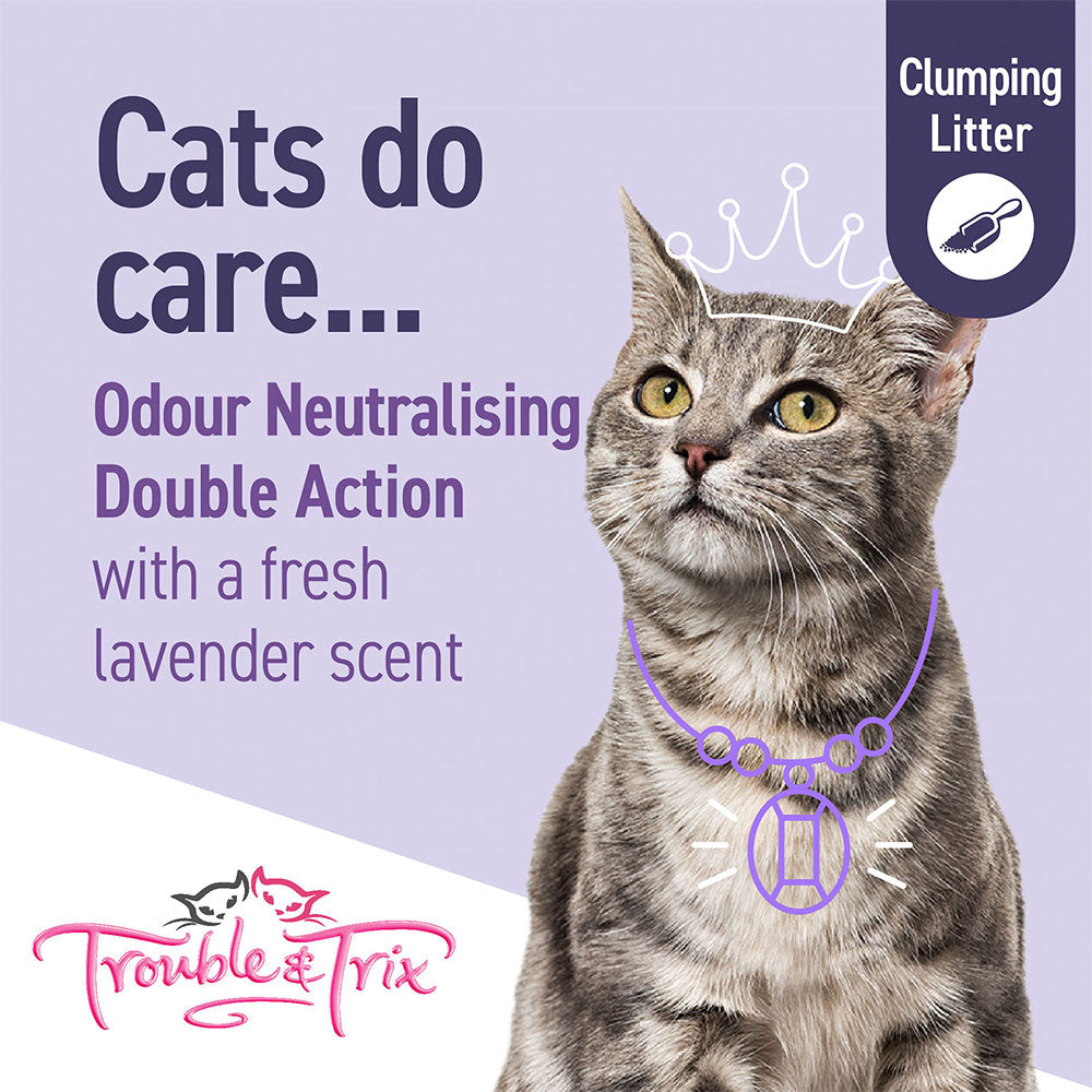 TROUBLE & TRIX Clumping Cat Litter - Lavender Scent