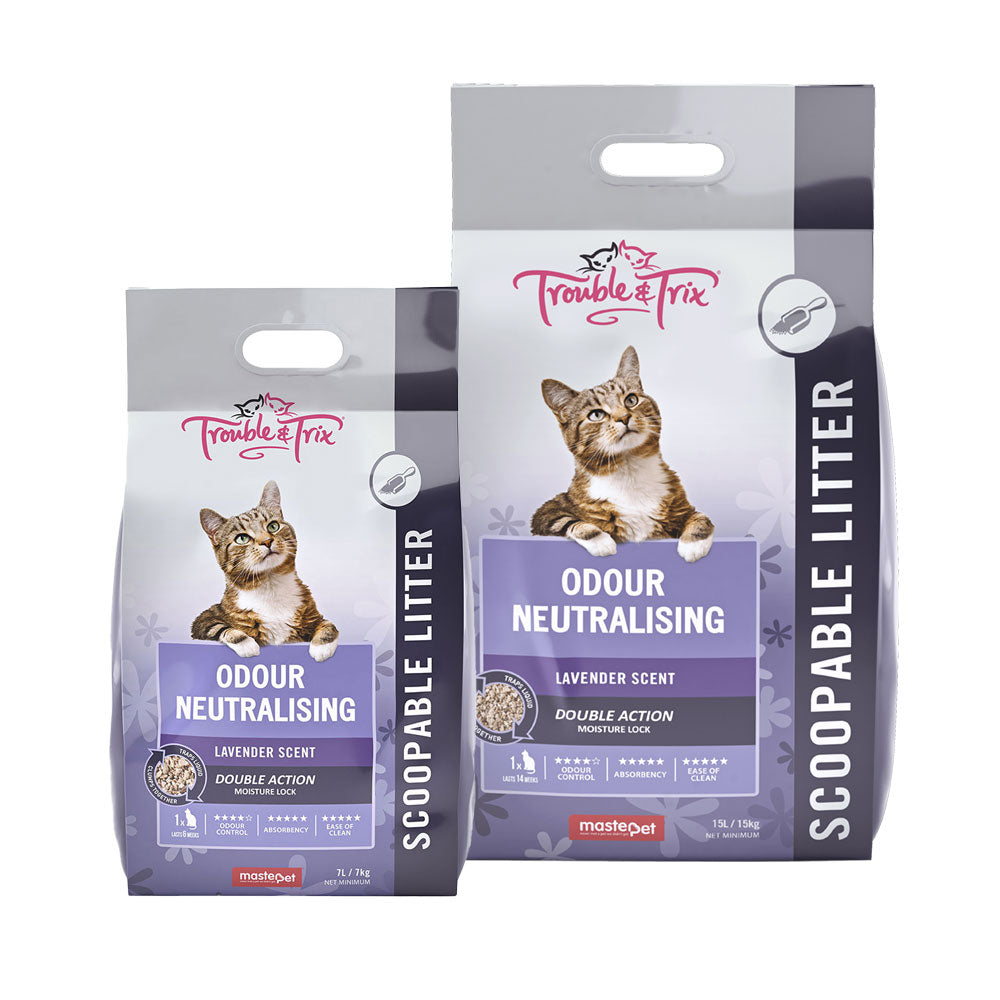 TROUBLE & TRIX Clumping Cat Litter - Lavender Scent