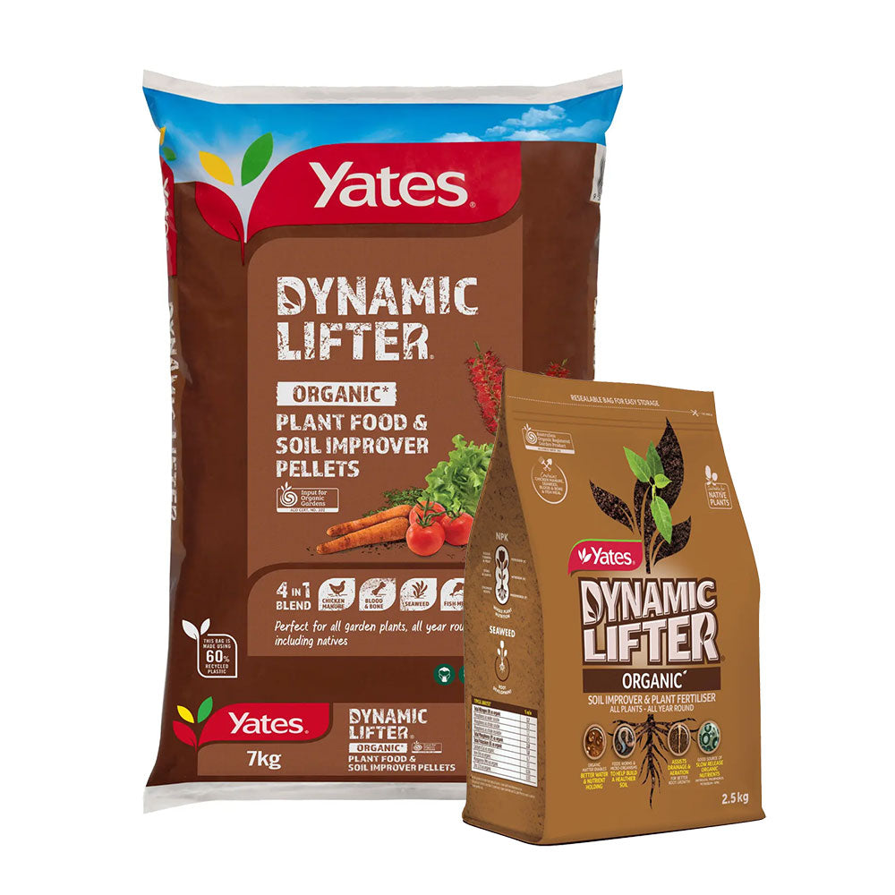 yates premium potting mix with dynamic lifter YATES Dynamic Lifter Organic Plant Food & Soil Improver Pellets