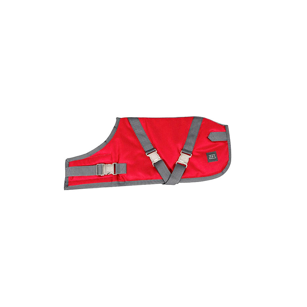 ZEEZ Supreme Dog Coat Ruby Red/Grey