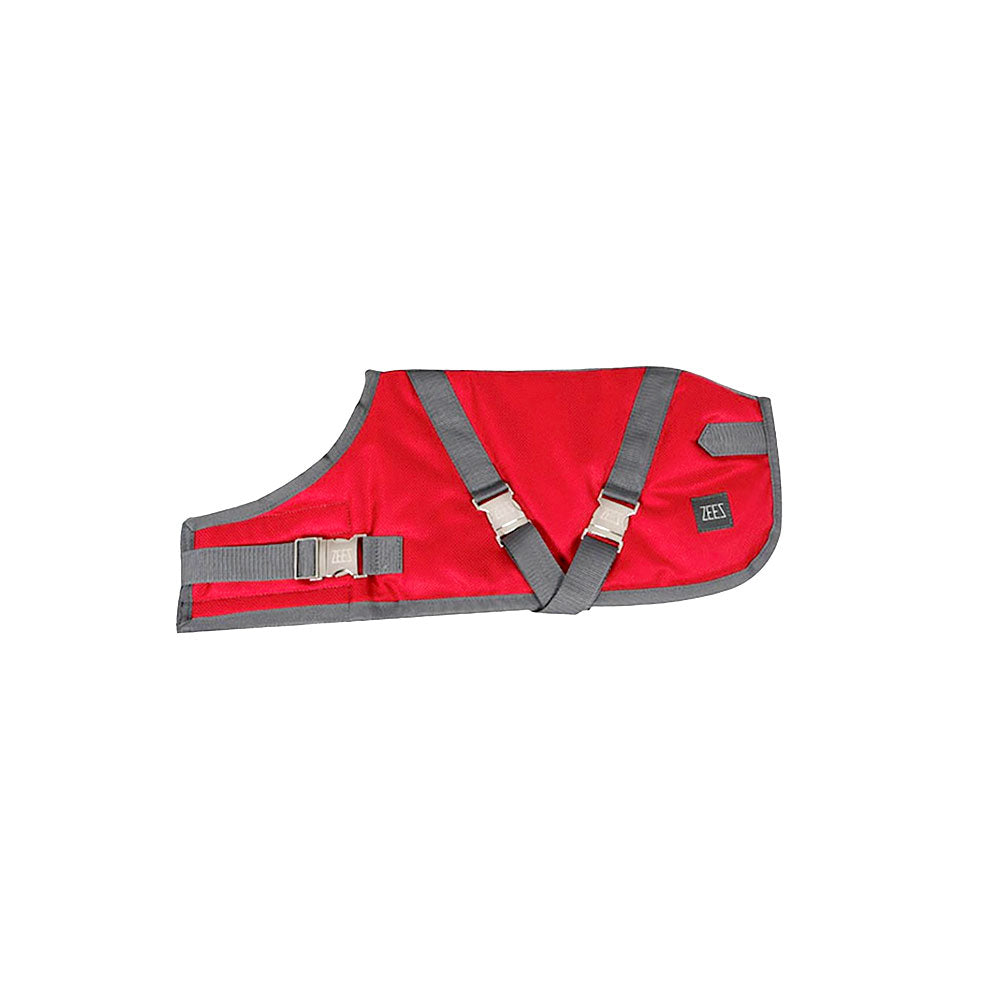 ZEEZ Supreme Dog Coat Ruby Red/Grey