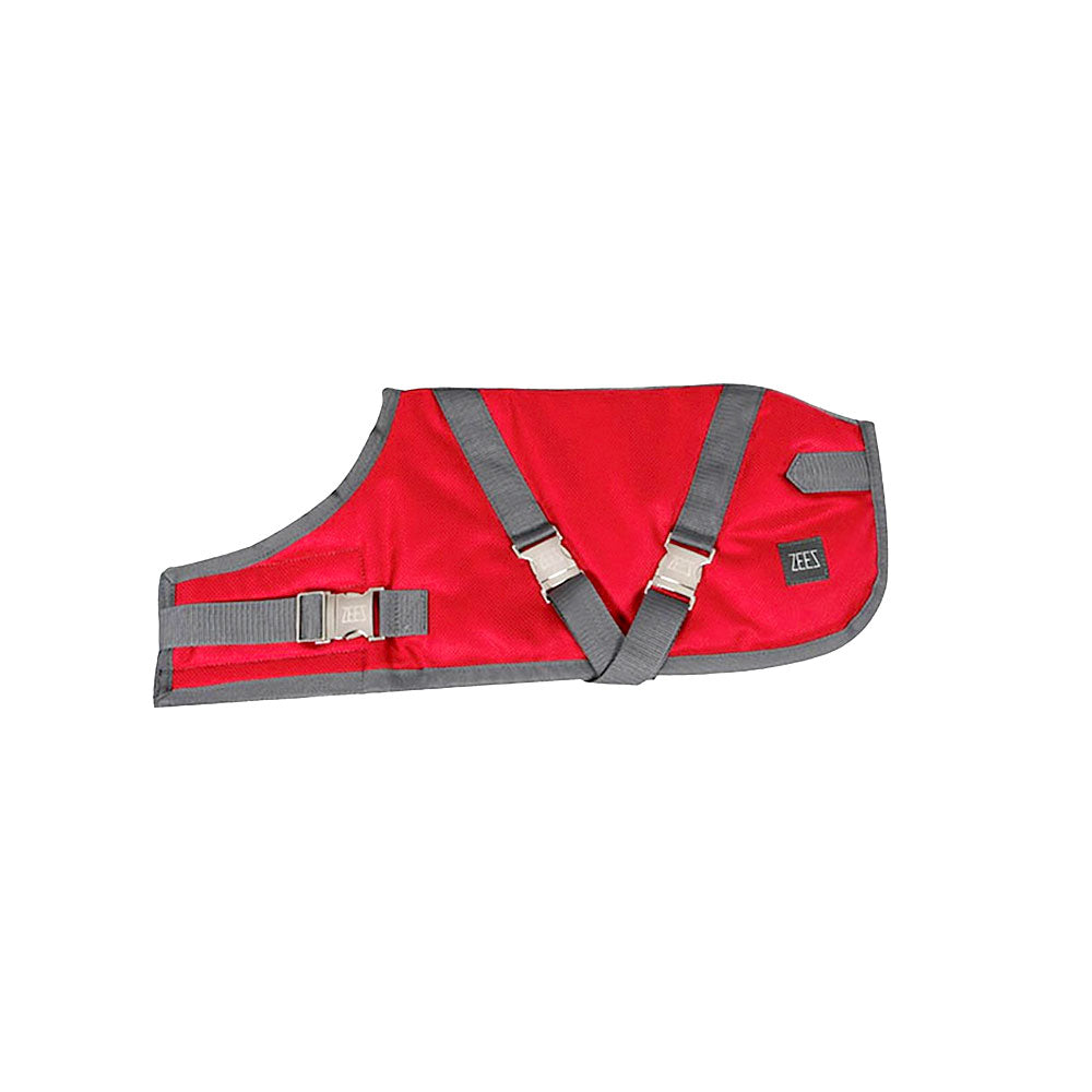 ZEEZ Supreme Dog Coat Ruby Red/Grey