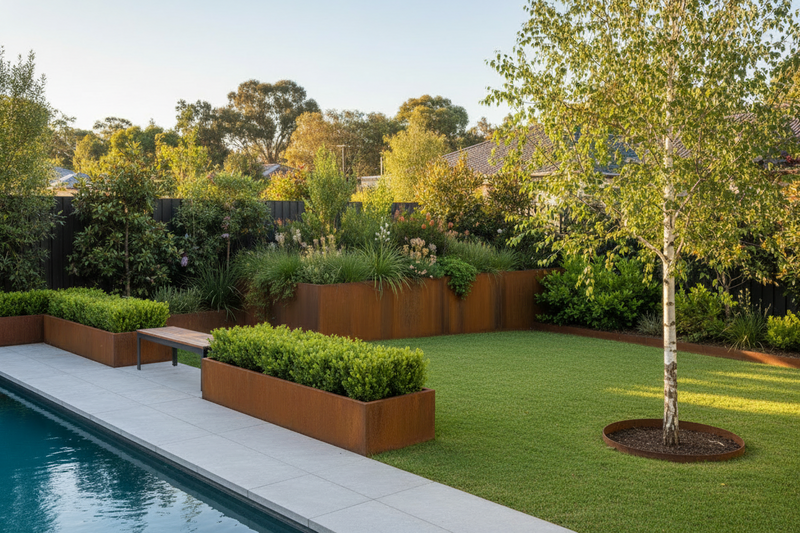 Straightcurve: steel garden edging for clean, defined landscapes