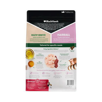 BLACK HAWK Healthy Benefits Hairball Chicken Adult Cat