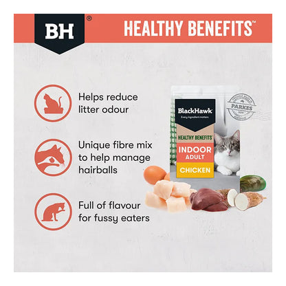 BLACK HAWK Healthy Benefits Indoor Chicken Adult Cat