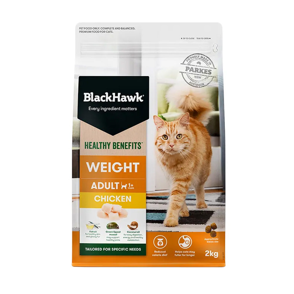 BLACK HAWK Healthy Benefits Weight Chicken Adult Cat